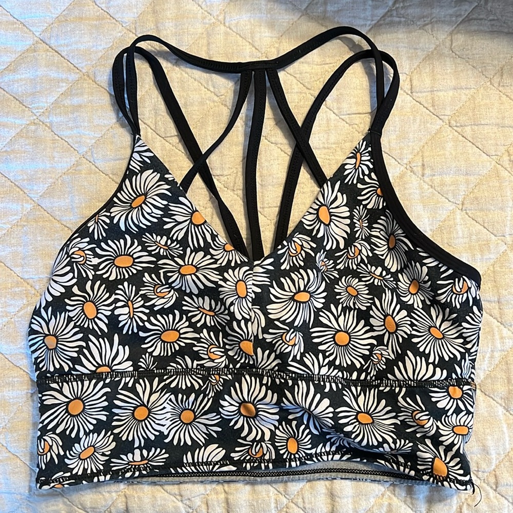 Born Primitive Black and White Floral Sports Bra